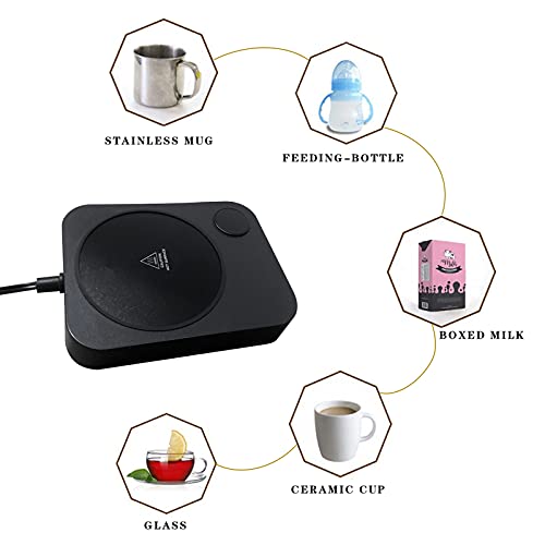 Calentador de taza de café para oficina y hogar con tres niveles de temperatura regulables 4
