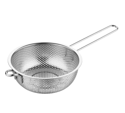 YSAMAX Stainless Steel Wash Basket Rice Colander Strainer, Spaghetti Metal Sink, Essential Tool for Wet and Dry Ingredients, Robust Mesh, (22.5 CM)