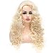 BESTUNG Long Blonde Hair Curly Wavy Full Head Halloween Wigs for Women Cosplay Costume Party Hairpiece (613#-Pale Blond)