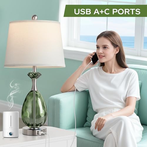 Lámpara de mesa costera con USB y control táctil set 2 miniatura 4