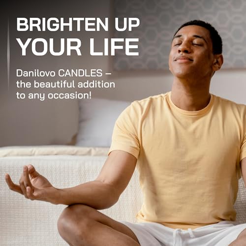 Danilovo Pure Beeswax Candles - No-Drip, Smoke-Less, Tall, Thin Taper Candles – Decorative Candles for Church Prayer, Decor or Birthday Candles – Honey Scented Candles – 6.4”x0.22” (Black, 50pcs)