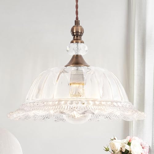 Battery Operated Pendant Light Fixtures with Remote Control Rechargeable Bulb,Nordic Style Ceiling Light Decor,Wireless Battery Lamp for Kitchen Island Bedroom Dining Room