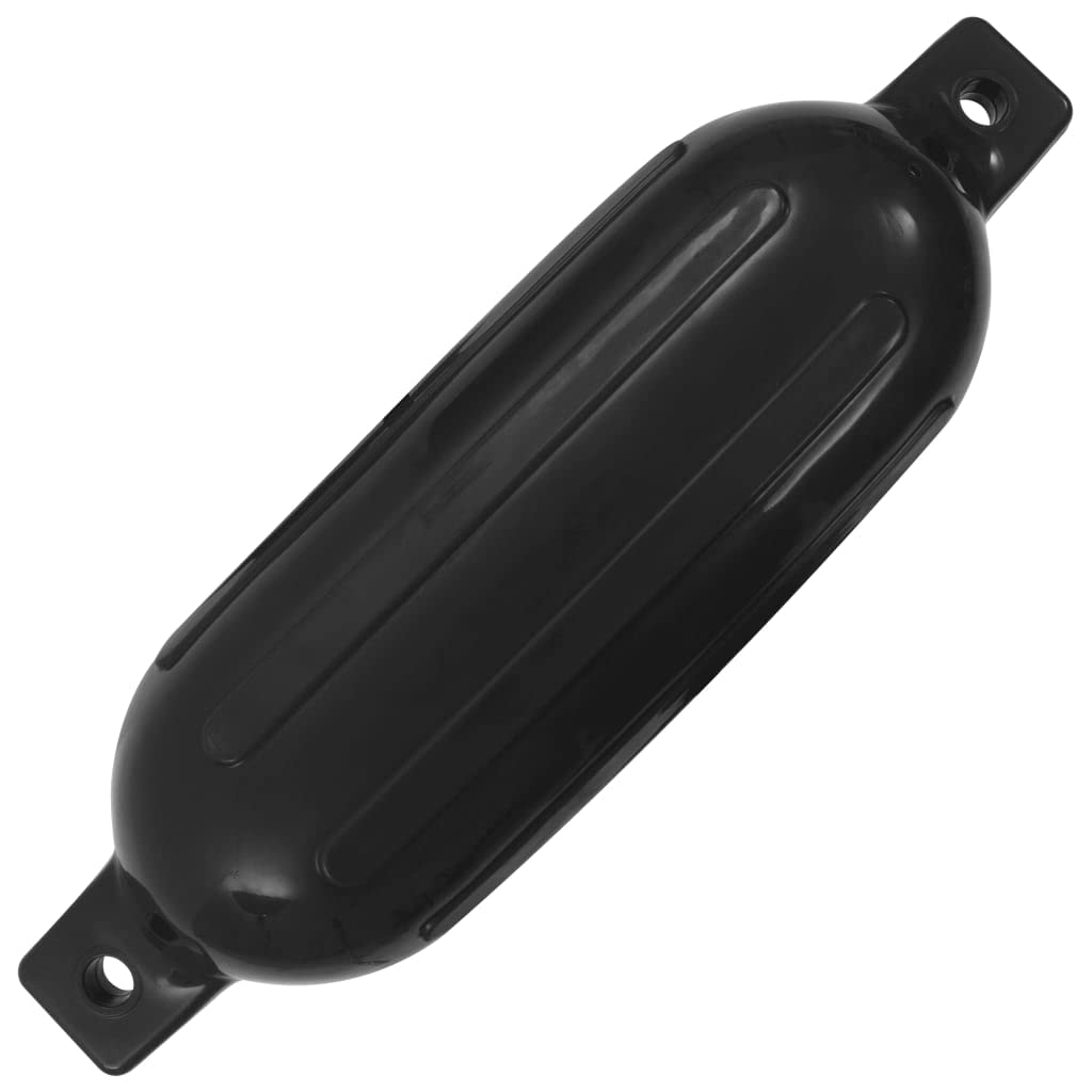 Tomostar Lot de 4 Pare Battage pour Bateau, Pare-Battage Garde-Boue Pare-Chocs Défense de Bateau Gonflable pour Amarrage 4 pcs Noir 58,5x16,5 cm PVC