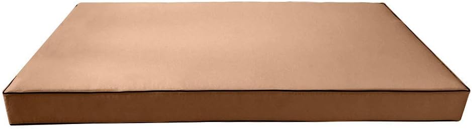 Prolinemax Style4 5PC Contrast Pipe Outdoor Daybed Mattress Bolster Pillow Fitted Sheet Cover Only Full Size AD104