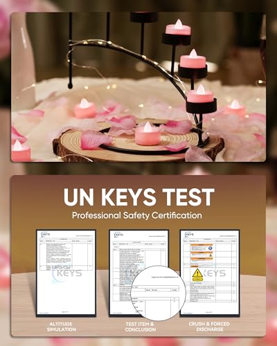 Image of BEICHI Flameless Candles, 24-Pack LED Tea Lights Candles Battery Operated, Electric Fake Tealight Candle, Votive Candle Bulk for Wedding, Party, Home Decor (Pink Candles)