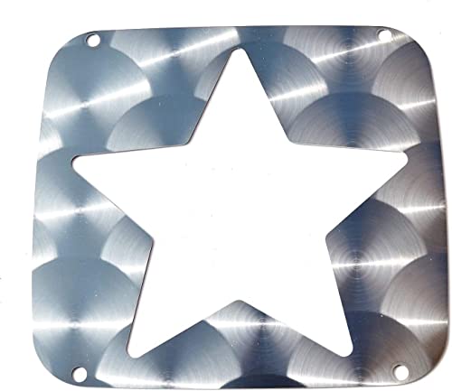 小糸テール用 テールレンズカバー ウロコステンレス 星ハート型 メッキリム FK用ステンレスハート型テールレンズカバー（鏡面・ウロコ