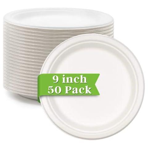 Ask Packaging Compostable 9 Inch Paper Plates Cover