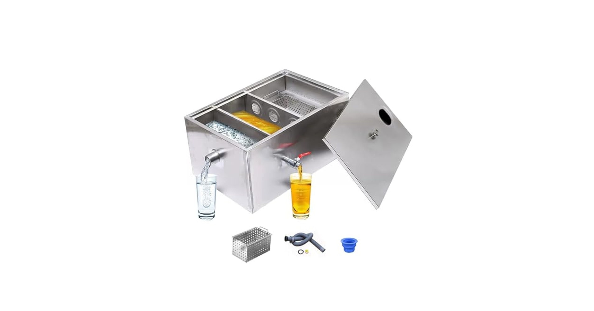 Amazon.co.jp: 業務用グリストラップ、シンク下ステンレス製グリ