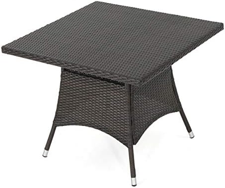 Christopher Knight Home Corsica PE Square Dining Table, Multibrown Christopher Knight Home Corsica PE Square Dining Table, Multibrown