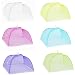 Winknowl 17" Colored Mesh Screen Food Cover (6 Pack), Reusable and Collapsible Food Net Tent Umbrella for Outdoor Picnics BBQ to Protect Your Food and Fruit From Flies