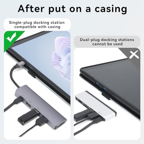 Omnpak case for Microsoft Surface Pro 9 tablet business case, carrying case with stylus pen holder with accessories storage bag, compatible with Type Cover keyboard.