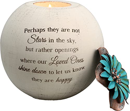 Pavilion Gift Company 19095 Stars In The Sky Candle Holder, 5-Inch, Terra Cotta , Beige #TOP8