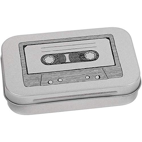 Azeeda 95mm 'Cassette Tape' Metal Hinged Tin/Storage Box (TT00128409)