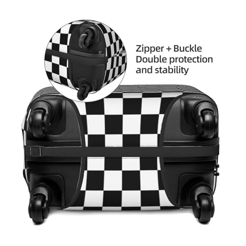 Travel Luggage Cover Protector - Chessboard Checkerboard Black White Anti-Scratch Suitcase Covers Fits 18-32 Inch Luggage4