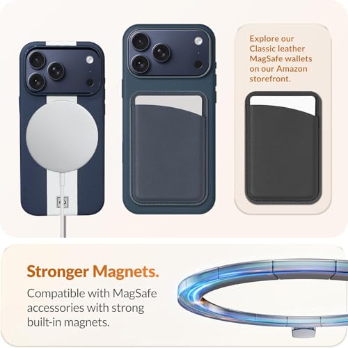 Image of DIZORO Leather Case for iPhone 17 Pro, Men Women Luxury Elegant Slim Business PU Cover Soft Non-Slip Grip Shockproof Anti-Scratch Protective Back Cover Blue White
