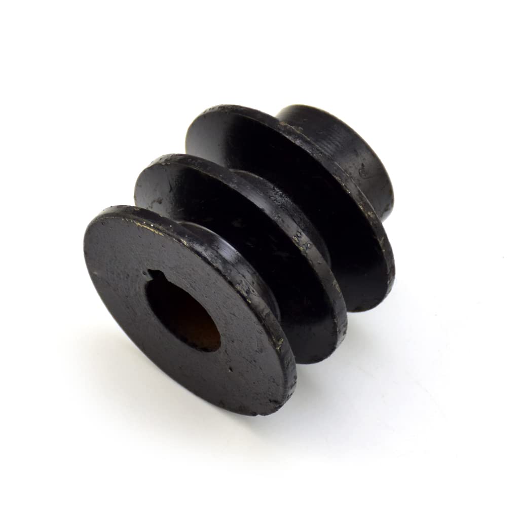 Poulie Double Rainure En Fer Pour Moteurs 168F, 170F, GX110 à GX200, 7HP - Alésage 20 Mm, Diamètre Extérieur 55 Mm