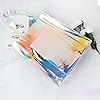 Sac de transport transparent holographique arc-en-ciel irisé idéal pour les jeux de sport, le travail, les voyages, les stades de concert, 32,5 x 37,5 x 7,5 cm, Argent (Silver) #3