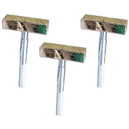 SEIWEI 3 Packs Grinding Wheel Dresser Tool 46 Grit Diamond Wheel Stone Dresser with Flat Diamond Coated Surface for Bench Grinding Deburring Wheel, Easy to Use