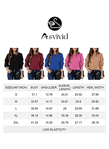 Asvivid Women's Lightweight Ribbed Long Puff Sleeve Round Neck Slim-Fit Sweater Khaki Xx-Large 18 20 #TOP3