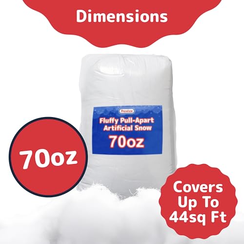 PREXTEX-Fake-Snow-70oz-Hypoallergenic-Flame-Resistant-Fake-Christmas-Snow-Polyester-Material-Packaged-in-Vacuum-Sealed-Bag-White-Snow-for-Holiday-Decorations PREXTEX Fake Snow 70oz Hypoallergenic Flame Resistant Fake Christmas Snow Polyester Material Packaged in Vacuum Sealed Bag White Snow for Holiday Decorations