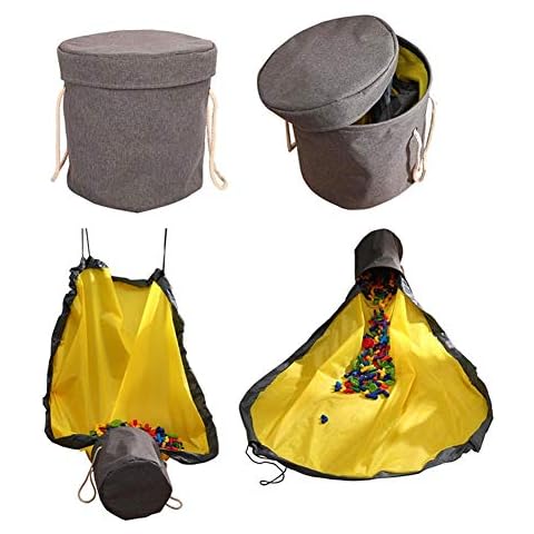 thelastplanet Toy Storage Basket Toy Organizer Bag And Play Mat Durable Floor Activity Organizer Mat Large Play Mat And Toy Storage Organizer Baskets, Outdoor Toy Quick Storage Bag Cover