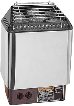 Amerec Designer B Sauna Heater with Built in Controls and Vulcanite Rocks DSNR-45B 4.5 KW 240 Volt Single Phase