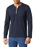 Henley Langarmshirt in Unifarben mit aufgesetzter Brusttasche