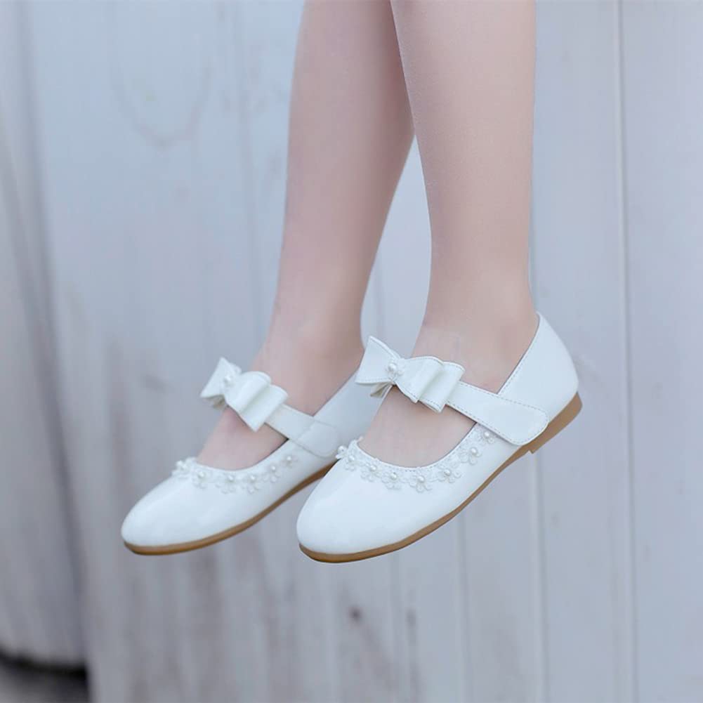 Ragazze Mary Jane Scarpe Principessa Scarpe Ragazza Ballerina Battesimo Decorazione Floreale Comunione Cerimonia Nozze Scarpe