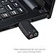 ADWITS Externer USB-3D-Stereo-Audio-Adapter mit 3,5-mm-Lautsprecherkopfhörermikrofonbuchsen, treiberfreie USB-Soundkarte für Windows Mac OS Linux PS4