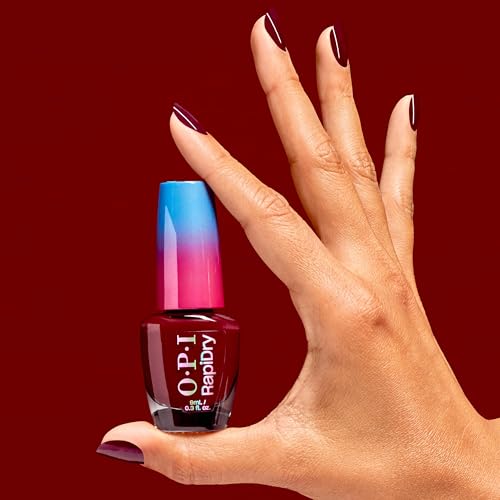 OPI RapiDry Quick Dry Nail Polish Colors | Opaque, Crème, & Shimmer Winter Shades | Smudge Proof, and Fast Drying in 60 Seconds | Vegan Formula | Snow Time to Waste | Holiday 2025