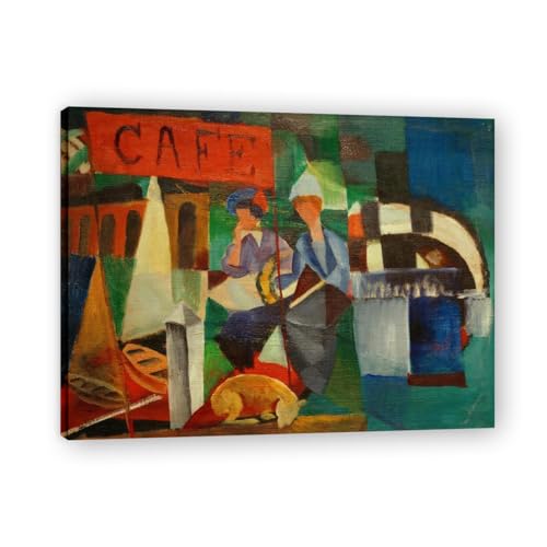 Tableau Deux dames dans un café d'August Macke pour une décoration murale de salon moderne