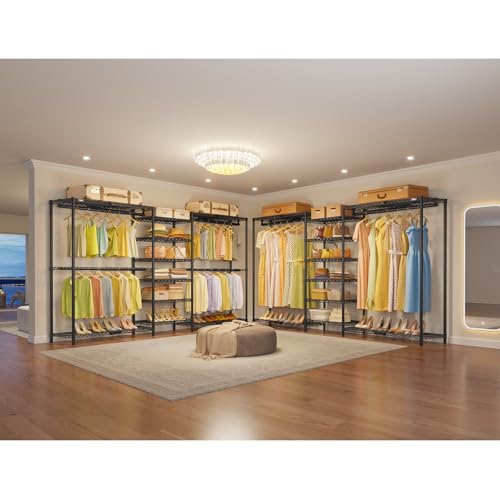Image of VIPEK X3 Plus Large Expandable Closet Rack Wardrobe Closet Organizer Black