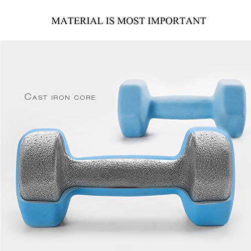 Portzon Weights Dumbbells 10 Colors Options Compatible With Set Of 2 Neoprene Dumbbells Set,1-15 Lb, Anti-Slip, Anti-Roll, Hex Shape #TOP3
