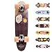 Monopatín patineta Retro Madera Skateboard Completo niños jóvenes Adultos Mejor Calidad Robusto Ligero Ruedas un Skateboard Madera (Smile)