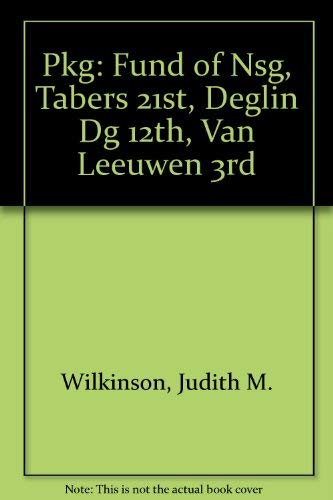 Pkg: Fund Of Nsg, Tabers 21st, Deglin DG 12th, Van Leeuwen 3rd