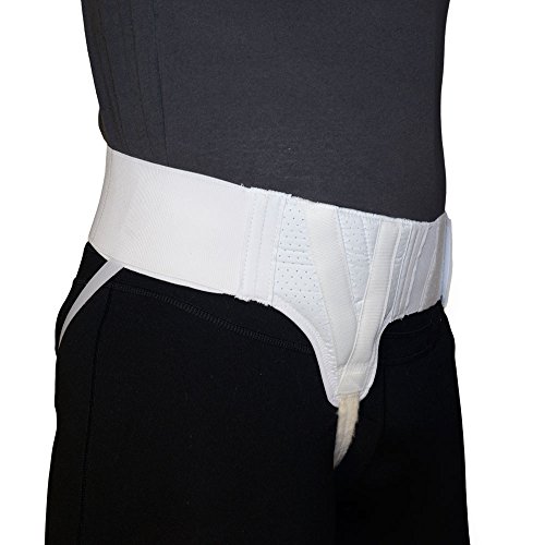 AT Surgical Right Side Hernia Support Truss Belt with Compression Pads, Medium, 7 Ounce