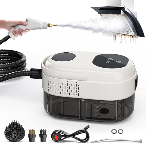 Helangel Steam Cleaners, 2500W Portable Hand Held Steamers for Cleaning House High-Temperature Multipurpose Steam Cleaner with 1100ML Large Capacity for Sofa Carpets Upholstery Car