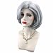 Kadiya Short Grey Curly Side Part Old Lady Role Anime Halloween Cosplay Synthetic Fiber Hair Wig