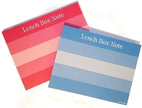 Lunch Box Notes Pad Magnetic 2 pack 100 notes BLUE & PINK Send Love with Lunchbox Fridge Magnet lunchbox