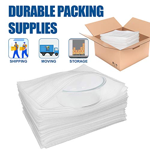 9.5”X 9.5”Inch Foam Pouches, 50 Count China Moving Supplies for Packing/Shipping Box, Cushion Foam W