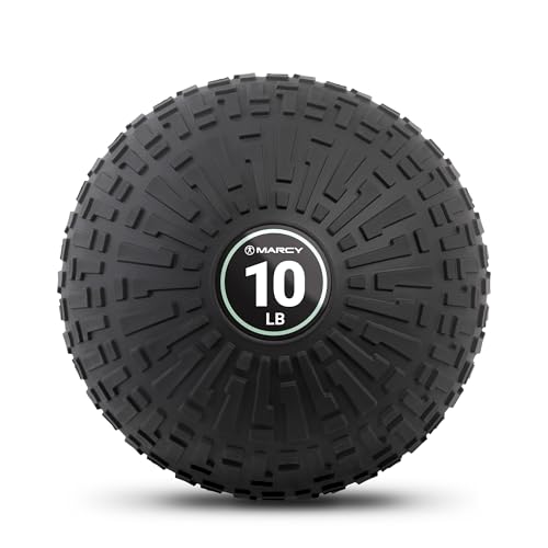 Marcy 10 lb Slam Ball Dead Weight, Sand-Filled Medicine Ball with Durable PVC Shell & Textured Grip – Non-Bounce Workout Ball for Slams, Tosses, Core & Full Body Training MCSB-010