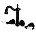 Kingston Brass KS1220PL Heritage Bathroom Faucet, 4-3/4" in Spout Reach, Matte Black