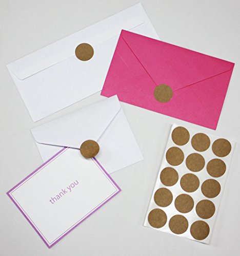 Royal Green Kraft Brown Labels 30 Mm - Round Sticker Labels 1.25 - Permanent Adhesive - 75 Pack By #TOP1