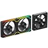 LTC CF-122D 120mm PC Case Fan, Daisy-Chain Connection, Reversible Airflow 2000RPM Max, Infinity Mirror ARGB Lighting, HDB Bearing PWM Computer Case Cooling Fan, Motherboard SYNC, 3 Pack