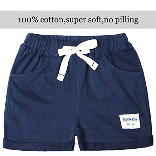 Image of Little Boys Shorts Set Toddler Boys 100% Cotton Summer Short Sleeve T-Shirts and Shorts Clothing Sets 2PCS