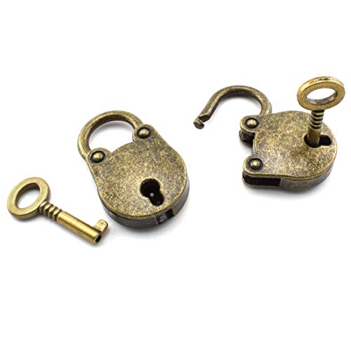 Sdtc Tech Retro Style Cabinet Duckbilled Toggle Hasp Latch And Antique Padlock Kit With Matching Screws For Jewelry Box Ordinary Box Wooden Case Furniture Decoration (2X Toggle Latches + 2X Locks) #TOP4