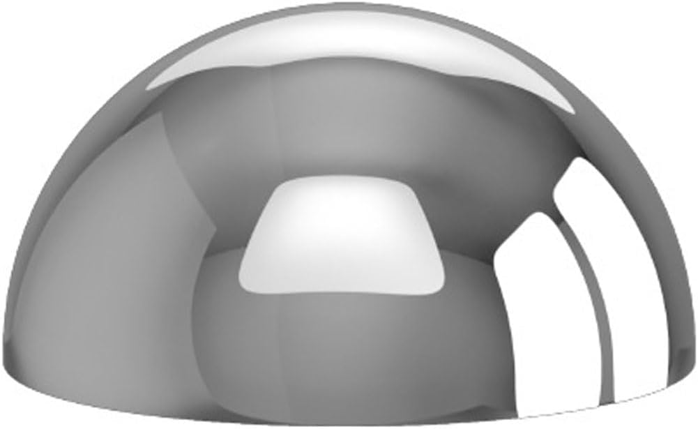 1pcs Hollow Hemisphere Ball Gazing Ball, Stainless Steel Garden Mirror Globe for Home Outdoor Garden Pool Shopping Mall Wall Decoration (Silver)(Size:17.7in/45cm)