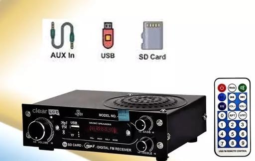 Image of AC /DC FM Radio Multimedia Speaker with Bluetooth, USB, SD Card, Aux FM Radio Perfect Kitchen and Home& Cars(FR012)