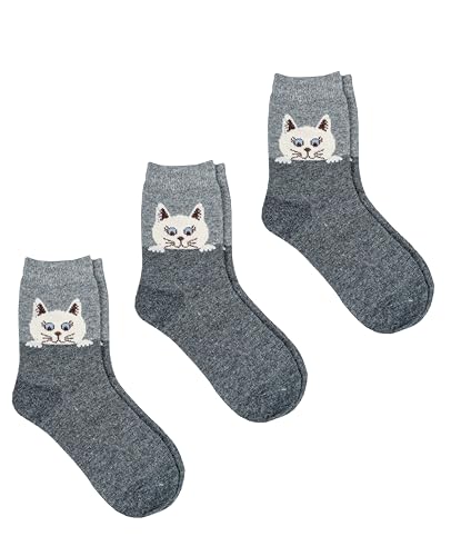 Image of Shag Wear Women's Novelty Angora Socks, Cute Animal Casual Cozy Soft and Warm, 3 Pack