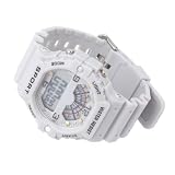POENVFPO Reloj digital deportivo para hombre, reloj electrónico multifuncional para hombre, reloj deportivo digital para hombre, sistema de 12/24 horas, reloj de pulsera deportivo, Gris